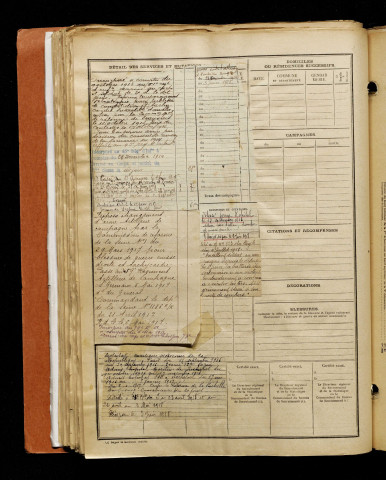 Leroy, André David Mari, né le 18 janvier 1892 à Rumigny (Somme), classe 1912, matricule n° 838, Bureau de recrutement d'Amiens