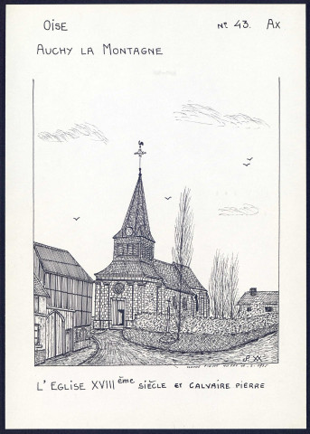 Auchy-la-Montagne (Oise) : l'église XVIIIe - (Reproduction interdite sans autorisation - © Claude Piette)