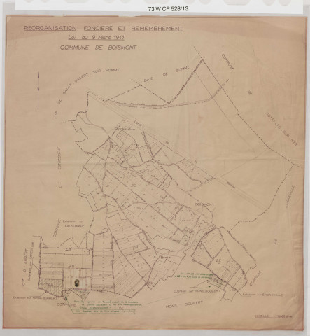 Plan du cadastre rénové - Boismont : plan d'ensemble