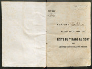 Tirage au sort (arrondissement d'Abbeville) de l'année 1851
