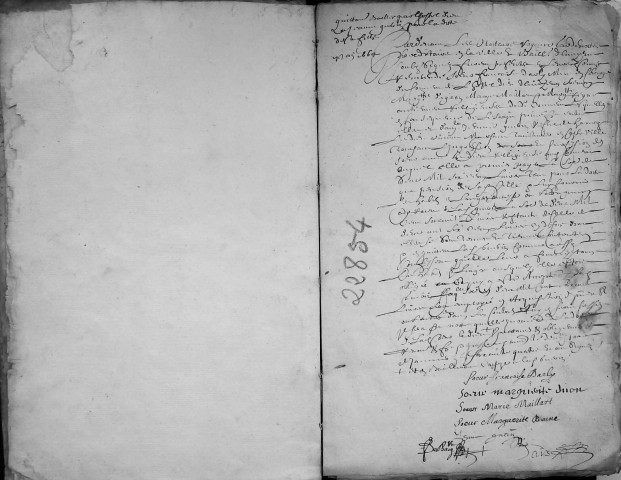 Etude de Me Jean Daiz à Amiens (étude n°22). Minutes de l'année 1664