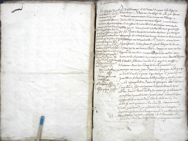 Etude de Me François Machart à Amiens (étude n°13). Minutes de l'année 1655