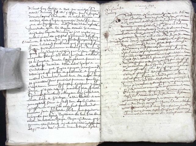 Etude de Me Antoine Ricard à Amiens (étude n°25). Minutes de l'année 1643