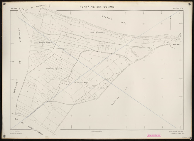 Plan du cadastre rénové - Fontaine-sur-Somme : section AS