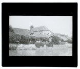 (Suisse) église de Coppet - vue prise sur le lac Léman