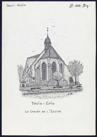 Trois-Epis (Haut-Rhin) : chevêt de l'église - (Reproduction interdite sans autorisation - © Claude Piette)