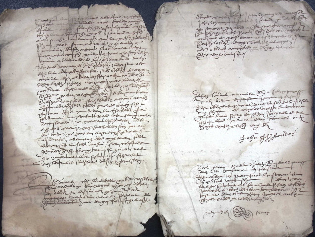 Etude de Me Jean Quignon à Amiens (étude n°22). Minutes de l'année 1587