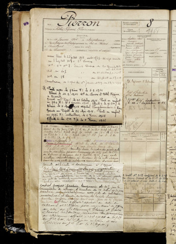 Pierron, Nestor Thomas Hilaire, né le 14 janvier 1890 à Maintenay (Pas-de-Calais), classe 1910, matricule n° 8, Bureau de recrutement d'Abbeville