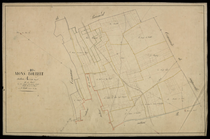 Plan du cadastre napoléonien - Mons-Boubet (Mons-Boubert) : Presle, A