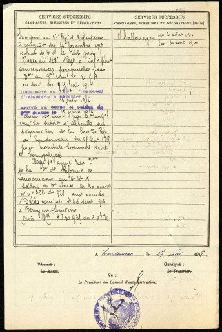 Vicart, Raymond Nicolas Alexandre, né le 12 janvier 1893 à Gueschart (Somme), classe 1913, matricule n° 1024, Bureau de recrutement d'Amiens