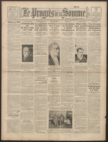 Le Progrès de la Somme, numéro 18848, 7 avril 1931