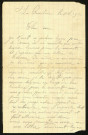 Lettre du soldat Louis Petit adressée à sa soeur depuis le camp militaire de La Courtine (Creuse)