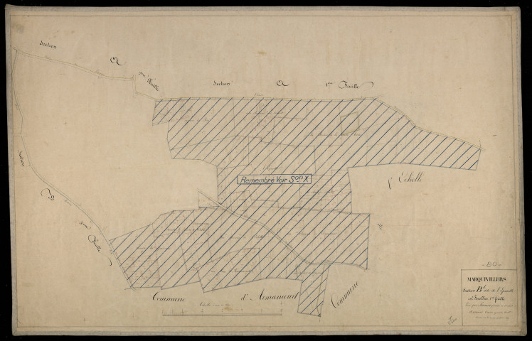 Plan du cadastre napoléonien - Marquivillers : Epinette (L'), B1