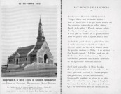 Inauguration de la nef de l'église du monument commémoratif des héros de Rancourt, Bouchavesnes, Sailly-Saillisel
