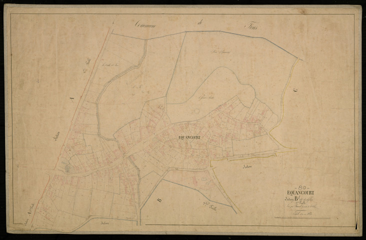 Plan du cadastre napoléonien - Equancourt (Equaucourt) : Chef-lieu (Le), B1