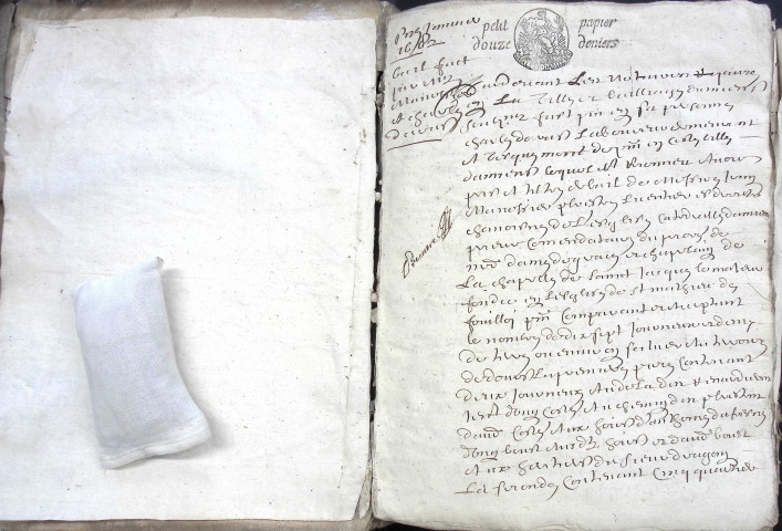 Etude de Me Pierre Lagrene à Amiens (étude n°4). Minutes des années 1682-1683