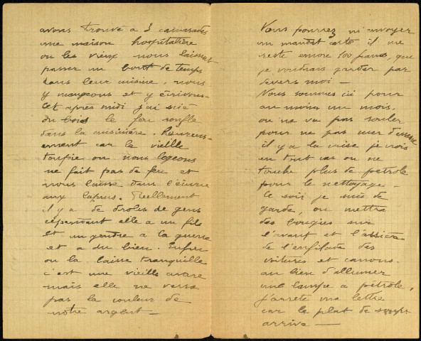 Ensemble de 22 lettres adressées par René Hardy à ses parents entre 1917 et 1918