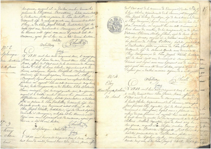 Domqueur : naissances (1853-1862)