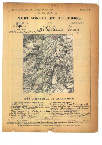 Belloy-Saint-Léonard : notice historique et géographique sur la commune