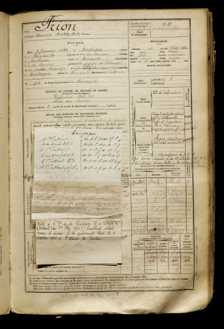 Frion, Numa Aristide Martin, né le 09 janvier 1882 à Boisbergues (Somme), classe 1902, matricule n° 231, Bureau de recrutement d'Abbeville