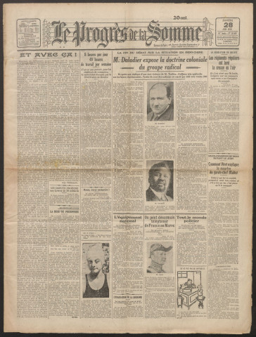 Le Progrès de la Somme, numéro 18565, 28 juin 1930