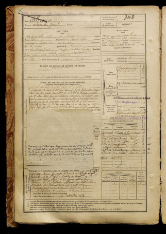 Dhénin, Alexandre Joseph, né le 09 octobre 1877 à Arras (Pas-de-Calais), classe 1897, matricule n° 348, Bureau de recrutement d'Amiens