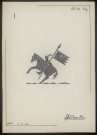 Silhouette de chevalier sur son cheval - (Reproduction interdite sans autorisation - © Claude Piette)