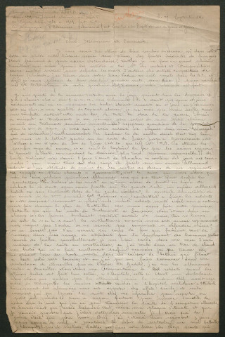 Témoignage de Durie, Firmin (Caporal clairon) et correspondance avec Jacques Péricard