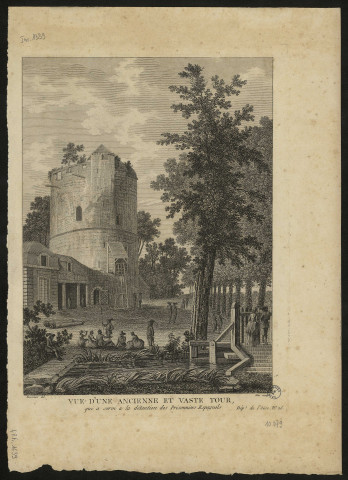 Vue d'une ancienne et vaste tour, qui a servi à la détention des prisonniers espagnols