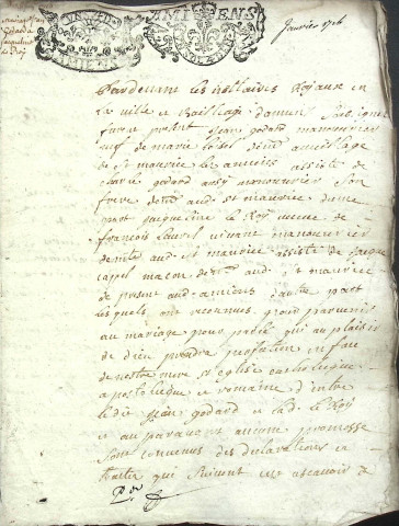 Etude de Me Claude Delewarde à Amiens (étude n°14). Minutes de l'année 1716