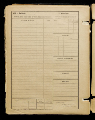 Benard, Henri, né le 18 février 1898 à Miraumont (Somme), classe 1918, matricule n° 487, Bureau de recrutement de Péronne