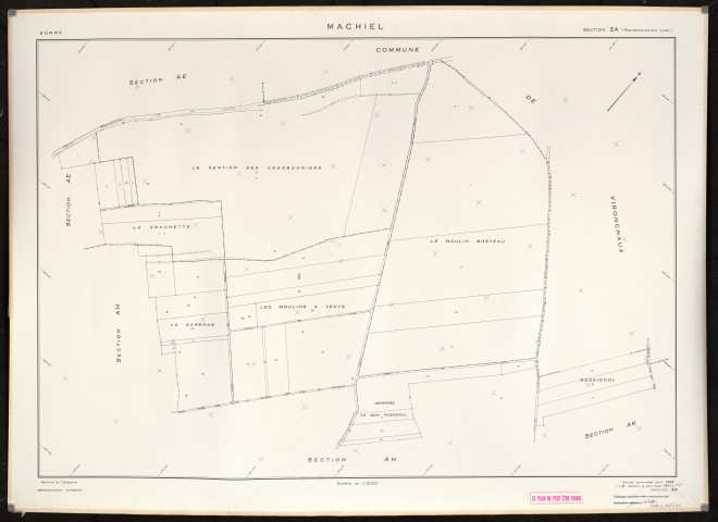 Plan du cadastre rénové - Machiel : section ZA