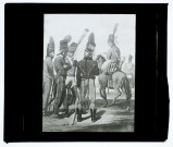 Cavalerie française - Lithographie allemande de Ebner