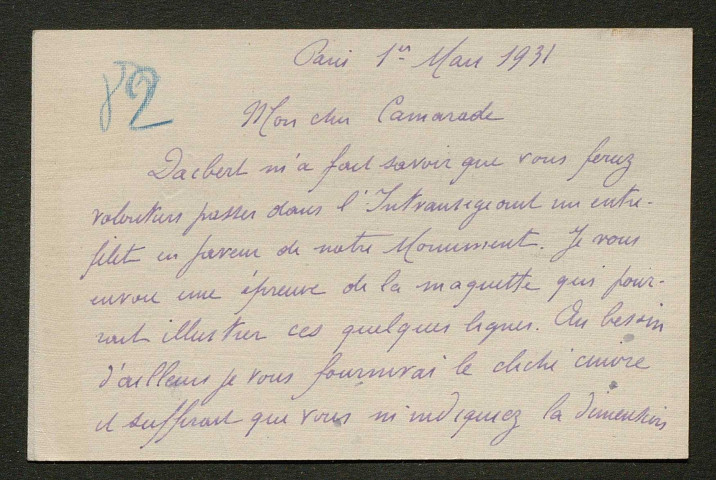 Témoignage de Demichel, E. et correspondance avec Jacques Péricard