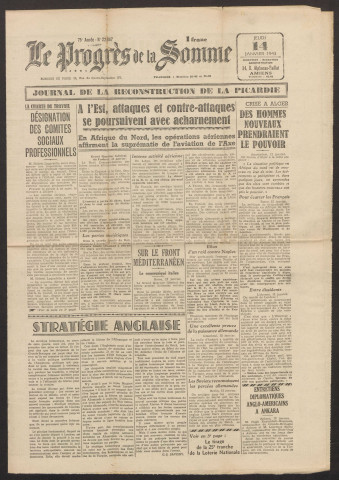 Le Progrès de la Somme, numéro 22867, 14 janvier 1943