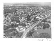 Péronne. Vue aérienne de la ville