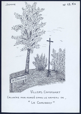 Villers-Campsart : calvaire en fer forgé - (Reproduction interdite sans autorisation - © Claude Piette)