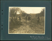 Petit-Hangest (Somme). Décamouflage d'une voie ferrée pour l'arrivée d'un canon de 400