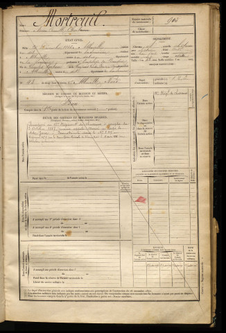 Mortreuil, Adrien Camille Charles, né le 24 décembre 1866 à Abbeville (Somme), classe 1886, matricule n° 905, Bureau de recrutement d'Abbeville