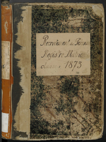 Péronne : liste des matricules n° 1 à 1242 de la classe 1873