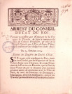 Arrêt royal accordant aux négociants de la Province de Picardie l'autorisation de commercer avec les colonies suite aux travaux d'aménagement effectués dans le port de Saint-Valery