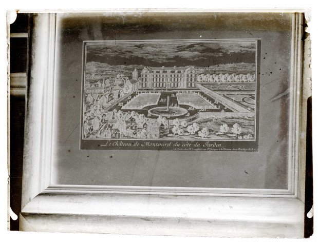 Le château de Montmirel du côté des jardins à M. de Louvois (XVIIe s.). A Paris, chez N. Langlois, rue Saint-Jacques à la Victoire, avec Privilège du Roi