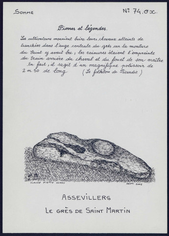 Assevillers : grès de Saint-Martin - (Reproduction interdite sans autorisation - © Claude Piette)