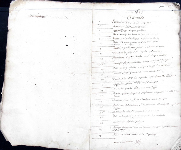 Etude de Me François Lecaron à Amiens (étude n°11). Minutes des années 1675-1684