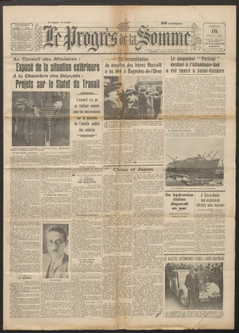 Le Progrès de la Somme, numéro 21336, 16 février 1938