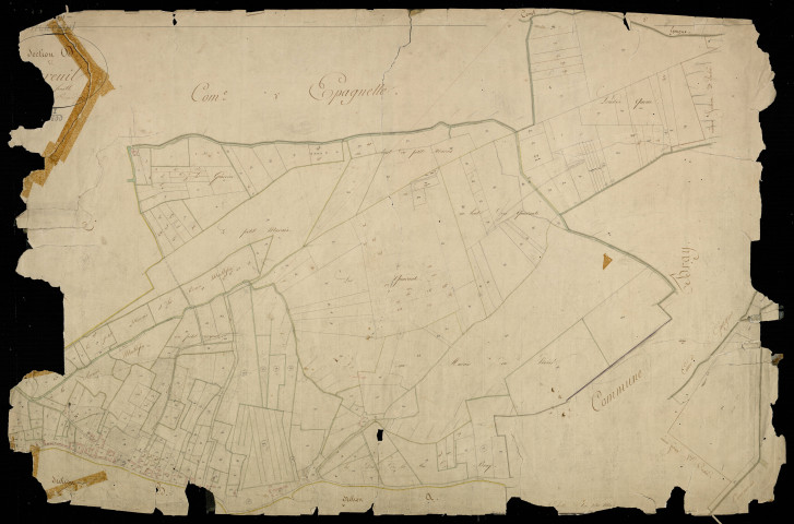 Plan du cadastre napoléonien - Mareuil-Caubert (Mareuil) : D