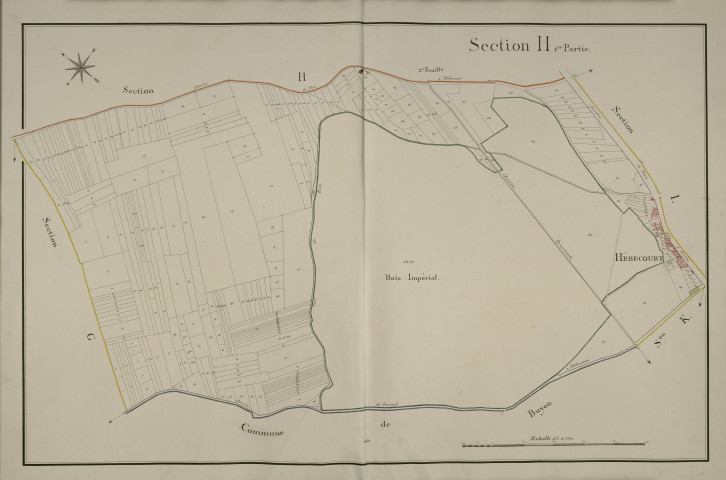 Plan du cadastre napoléonien - Hebecourt : H1