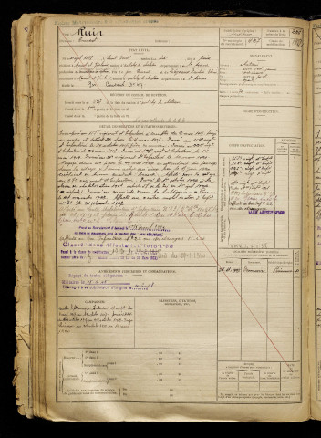 Ruin, Ernest, né le 02 avril 1898 à Saint-Denis (Seine-Saint-Denis), classe 1918, matricule n° 437, Bureau de recrutement de Péronne