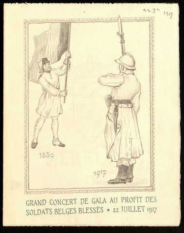 Grand concert de gala au profit des soldats belges blessés le 22 juillet 1917