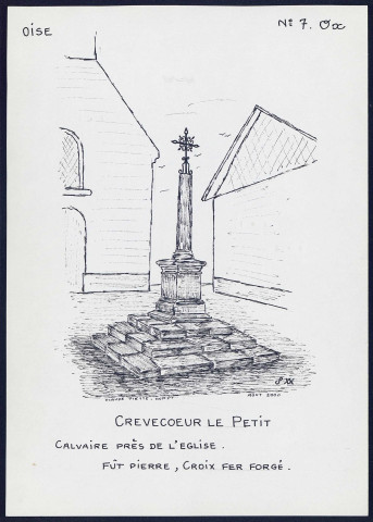 Crévecoeur-le-Petit (Oise) : calvaire près de l'église - (Reproduction interdite sans autorisation - © Claude Piette)